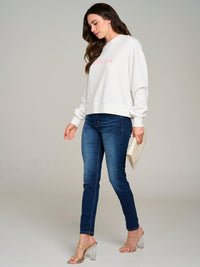 WOMEN'S LONG SLEEVE GRAPHIC PULLOVER SWEATER