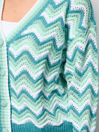 WOMEN'S LONG SLEEVE BUTTON CLOSURE KNIT SWEATER CARDIGAN