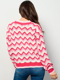 WOMEN'S LONG SLEEVE BUTTON CLOSURE KNIT SWEATER CARDIGAN