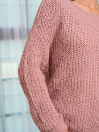 WOMEN'S LONG SLEEVE KNIT PULLOVER SWEATER