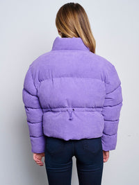 WOMEN'S LONG SLEEVE ZIP UP POCKETS PUFFER JACKET