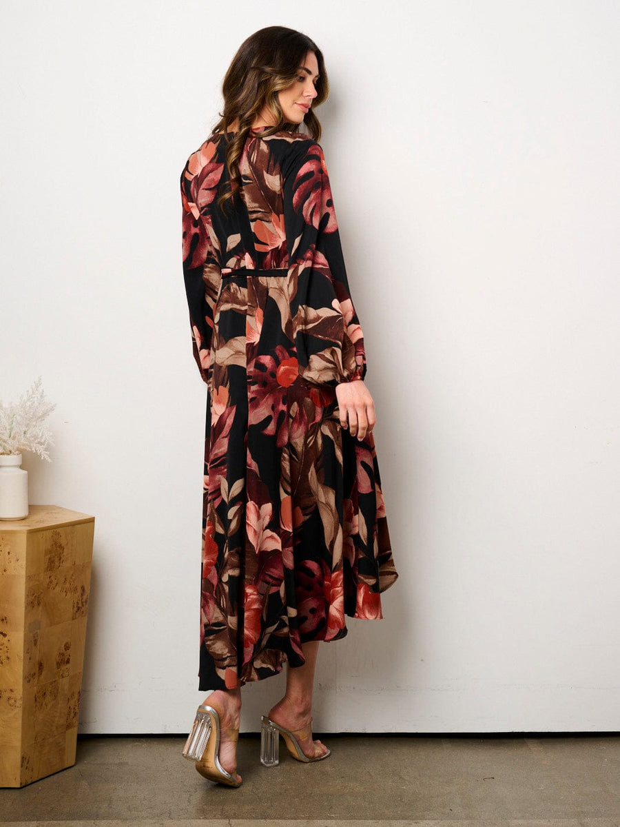 Self-tie Lace Long Sleeve Dress
