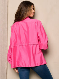 WOMEN'S LONG SLEEVE ZIP UP WIND BREAKER JACKET