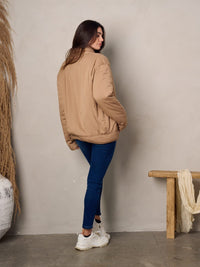 WOMEN'S LONG SLEEVE POCKETS BUTTON CLOSURE JACKET