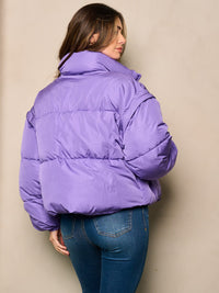 WOMEN'S LONG DETACHABLE SLEEVES ZIP UP BOMBER VEST JACKET