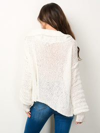 WOMEN'S LONG SLEEVE TURTLE NECK KNITTED SWEATER