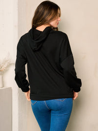 WOMEN'S LONG SLEEVES FRONT POCKETS HOODED SWEATER