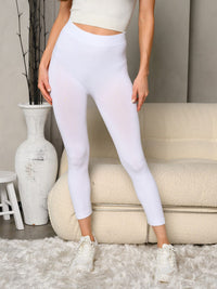 WOMEN'S SOLID BASIC LEGGINGS