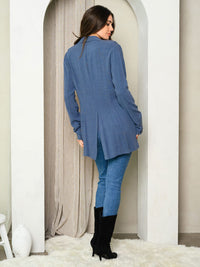 WOMEN'S LONG SLEEVE BUTTON CLOSURE BLAZER