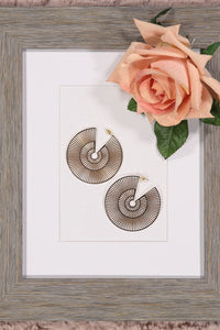 WOMEN'S GOLD FILIGREE HOOP EARRING