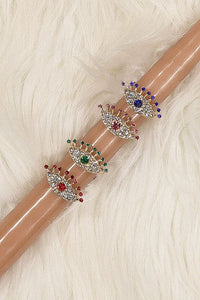 WOMEN'S ASSORTED EVIL EYE RINGS