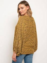 WOMEN'S LONG SLEEVE V-NECK TUNIC TOP