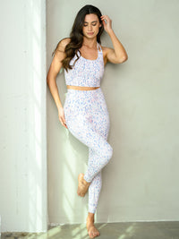 WOMEN'S ACTIVE 2PC. TOP & LEGGINGS MULTI DOT SET