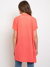 WOMEN'S BASIC SHORT SLEEVE CARDIGAN