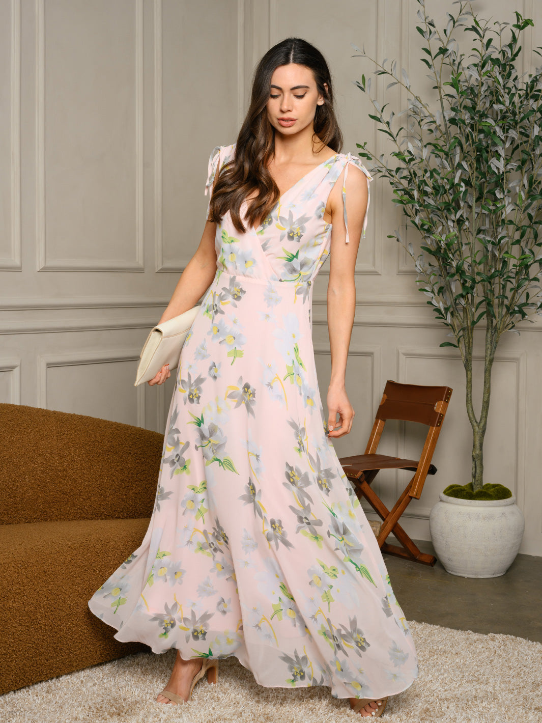catalina tiered ruffle maxi dress white Elegant Halter White Satin Deep V-Neck Layered Ruffle Open Back Maxi D –  EDITE MODE