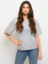 WOMEN'S SHORT SLEEVE SMOCK TOP