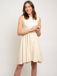 WOMEN'S BUTTON DOWN SHORT RUFFLE DRESS