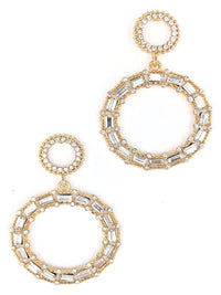 Stone Inner Loop Earring