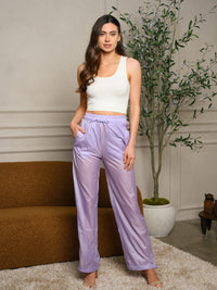 WOMEN'S SELF TIE POCKETS HIGH WAIST TECHNICAL PANTS