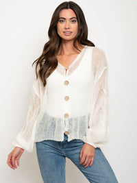 WOMEN'S OVERSIZED TWISTED KNIT SWEATER