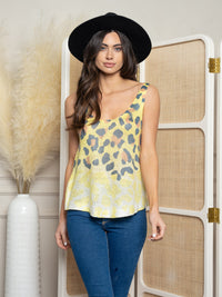 WOMEN'S SLEVELESS ANIMAL PRINT TANK TOP