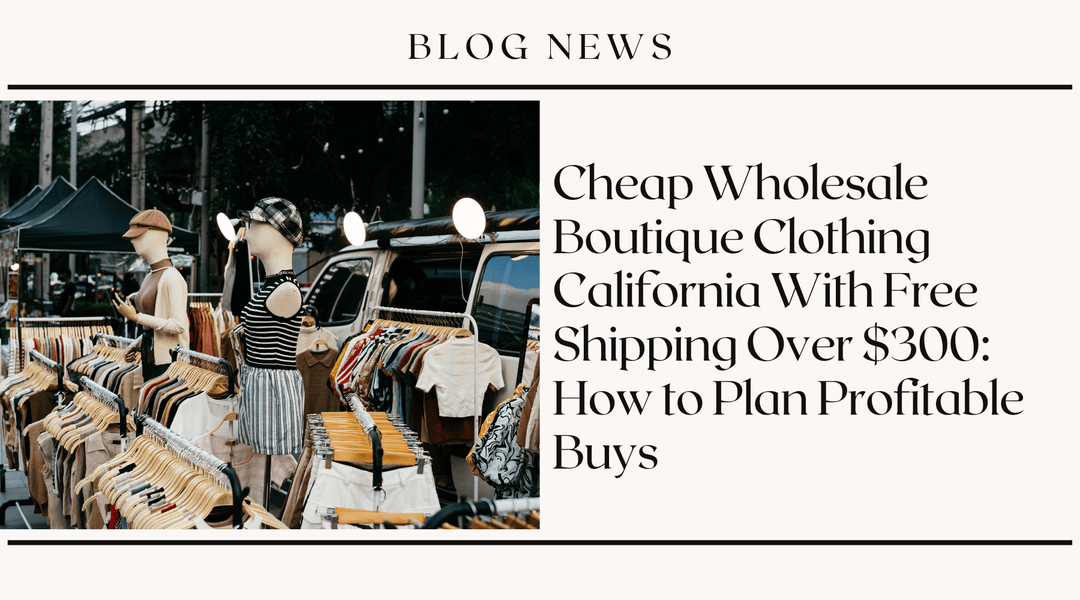 Cheap Wholesale Boutique Clothing California With Free Shipping Over $300: How to Plan Profitable Buys