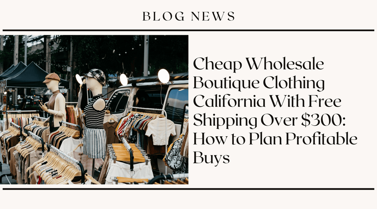 Cheap Wholesale Boutique Clothing California With Free Shipping Over $300: How to Plan Profitable Buys