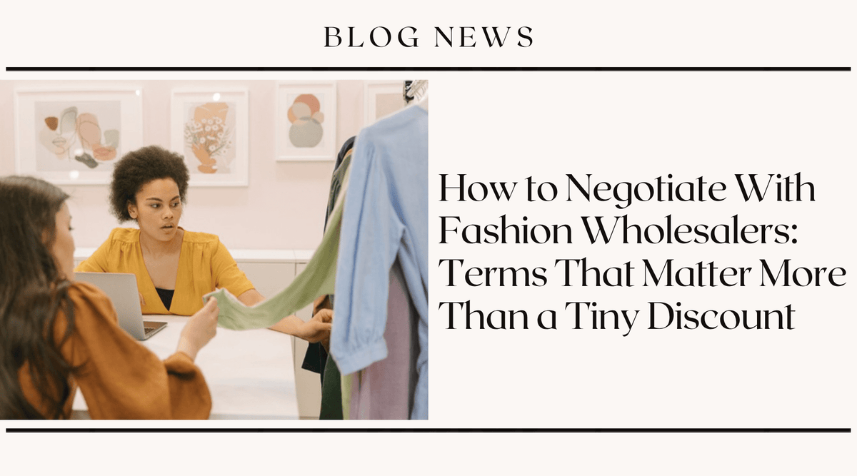How to Negotiate With Fashion Wholesalers: Terms That Matter More Than a Tiny Discount