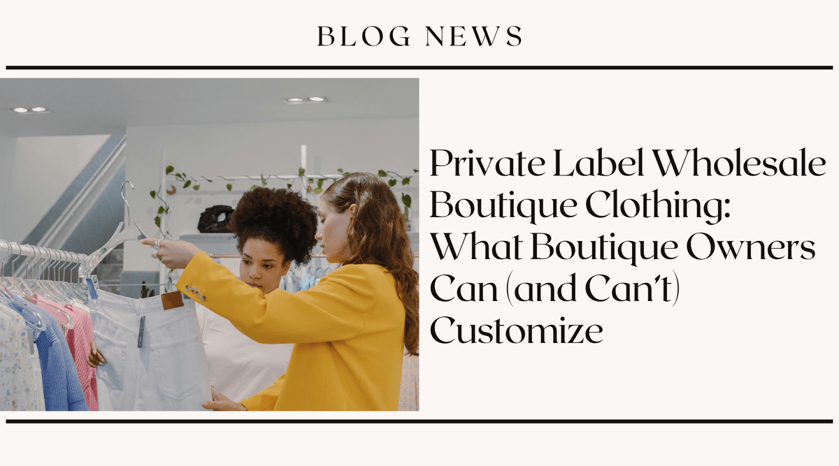 Private Label Wholesale Boutique Clothing: What Boutique Owners Can (and Can't) Customize