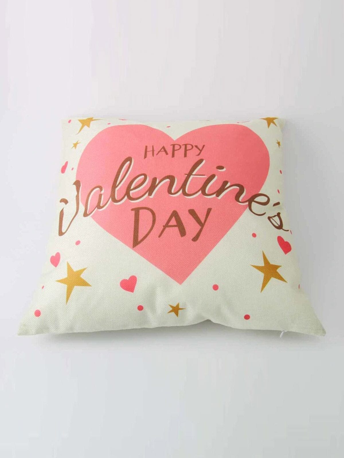HAPPY VALENTINE'S DAY HEART STARS THROW PILLOWS