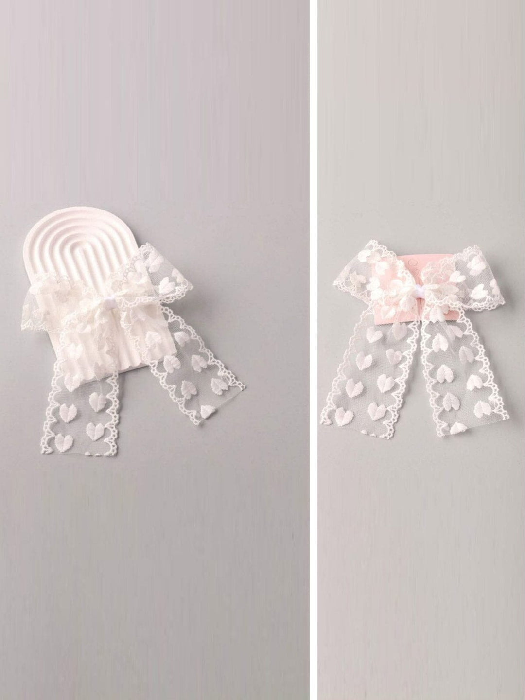 FASHION LACE BOWS HAIR CLIPS