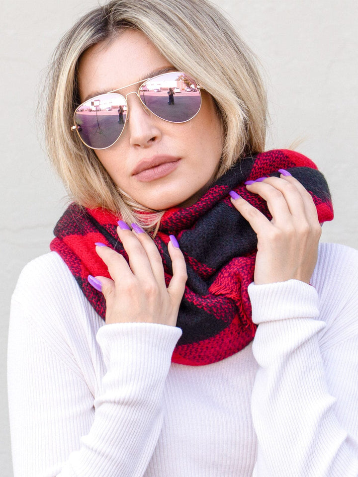 FASHION PLAID MULTI PURPOSE SCARVES SHAWL