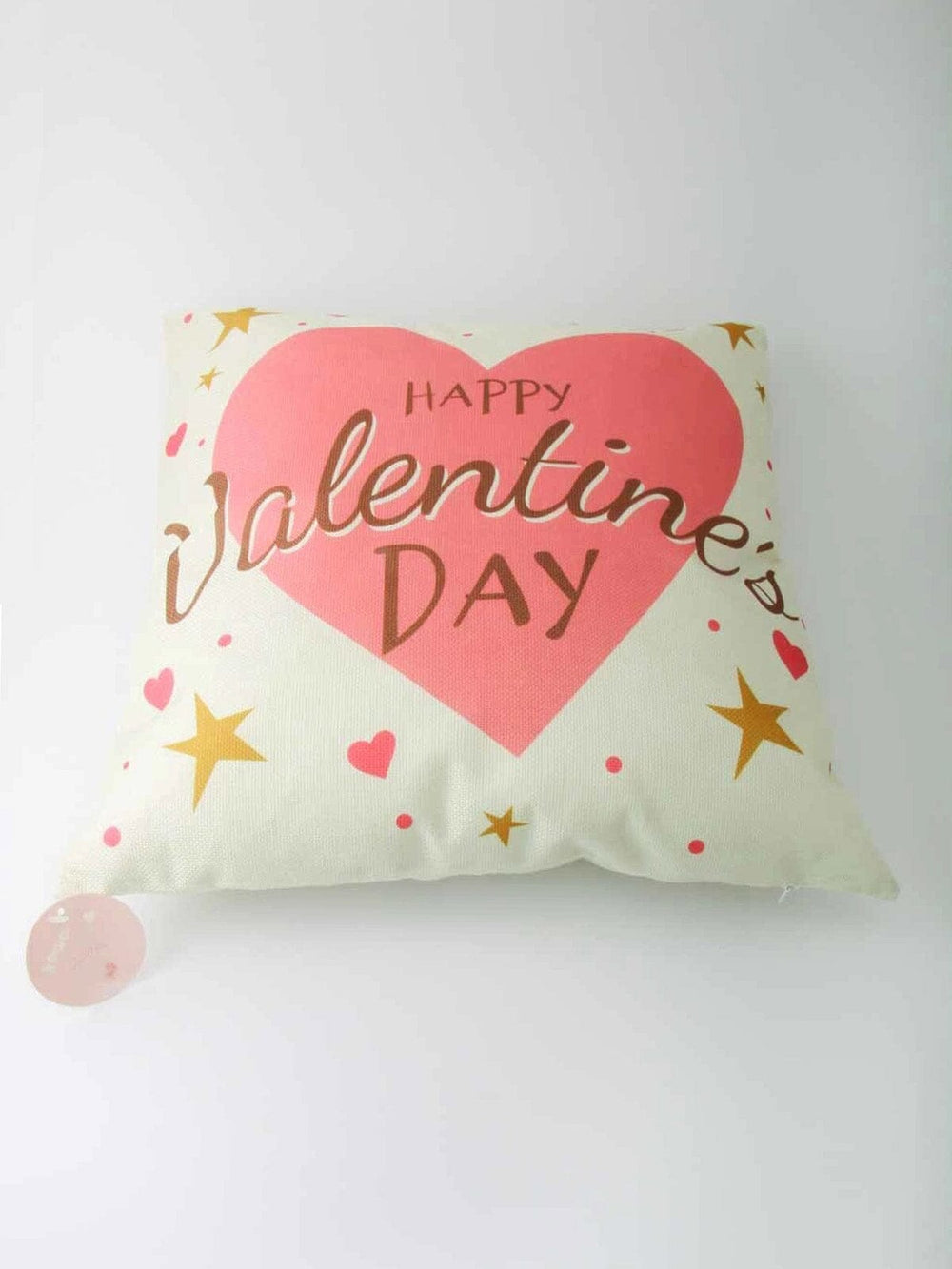 HAPPY VALENTINE'S DAY HEART STARS THROW PILLOWS