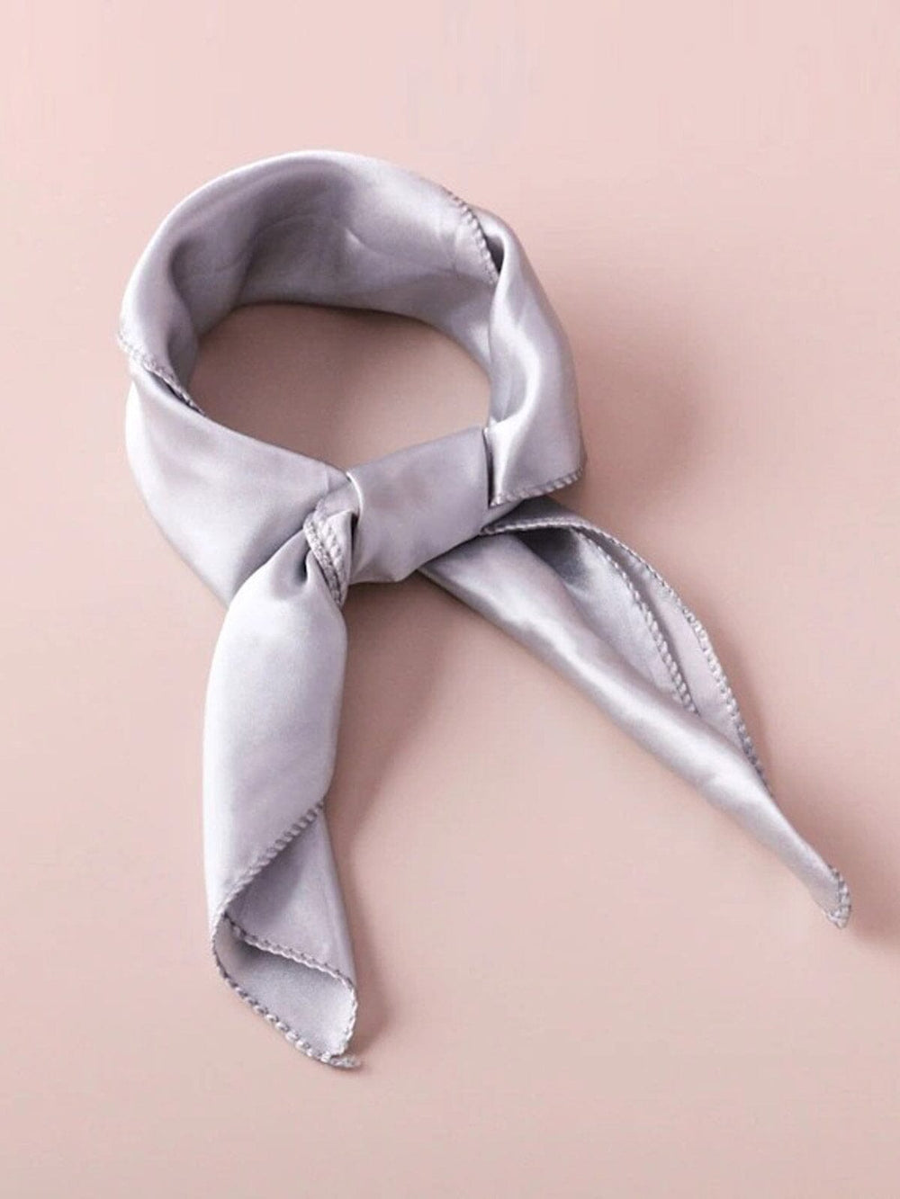 FASHION ASSORTED COLORS SOLID SATIN SCARFS