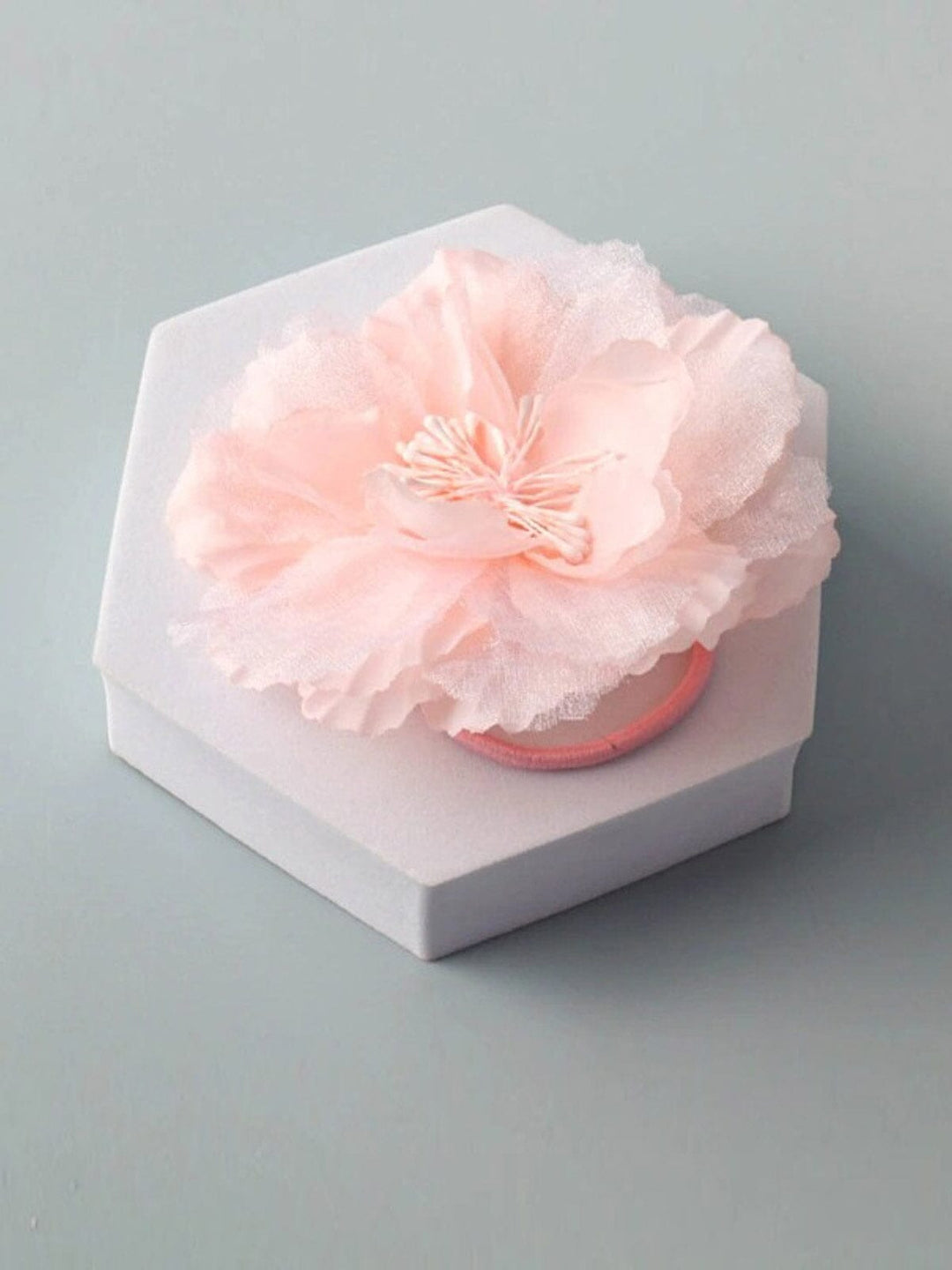 FASHION ASSORTED COLORS FLOWER PONY TAIL HOLDER HAIR CLIPS