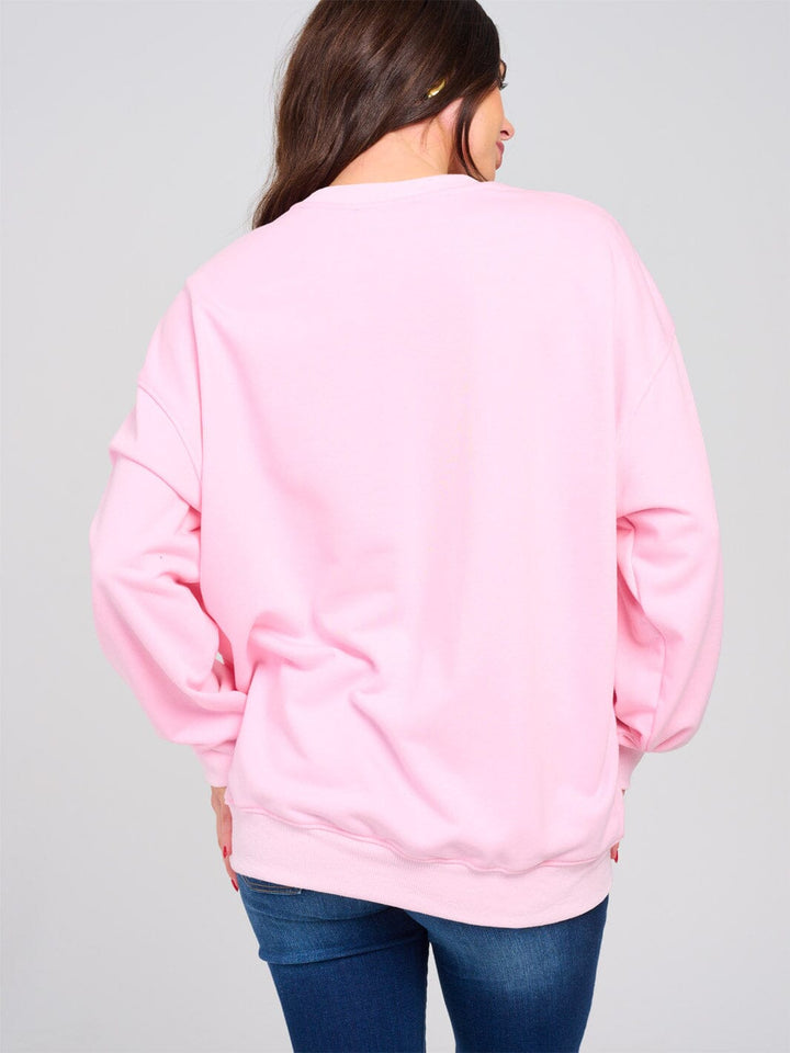 WOMEN'S LONG SLEEVE GRAPHIC PULLOVER SWEATER