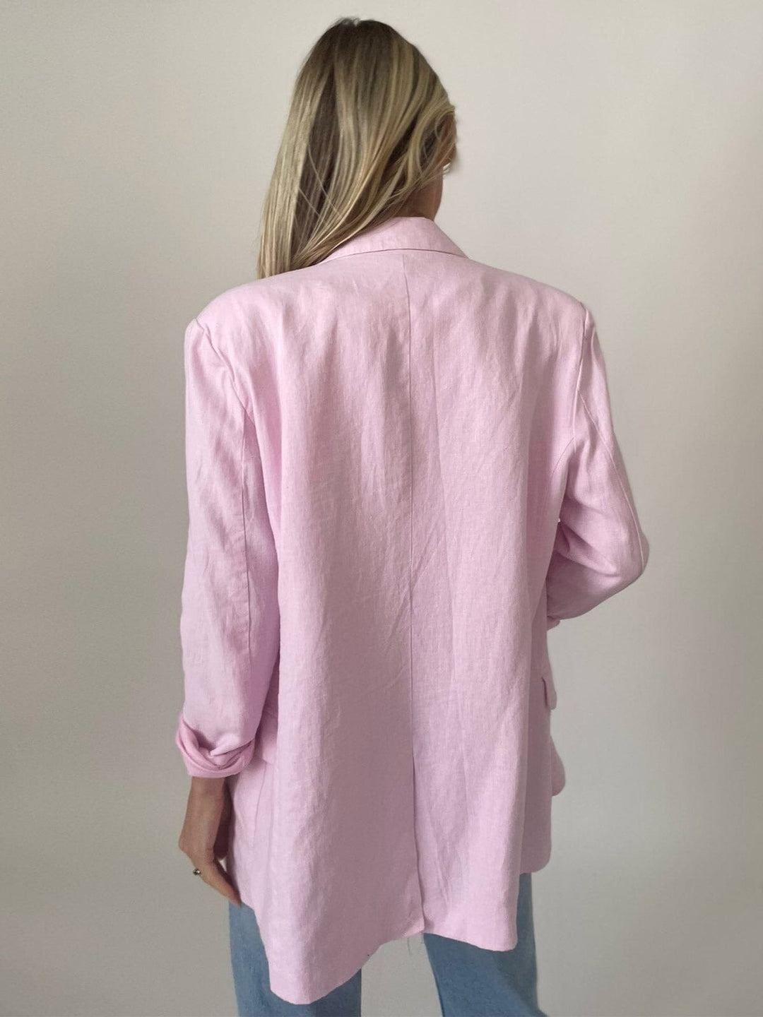 WOMEN'S LONG SLEEVE BUTTON CLOSURE POCKETS BLAZER