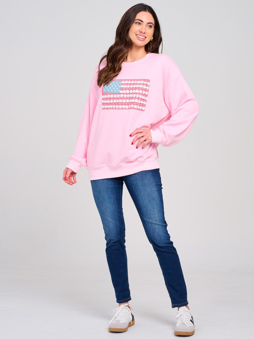 WOMEN'S LONG SLEEVE GRAPHIC PULLOVER SWEATER