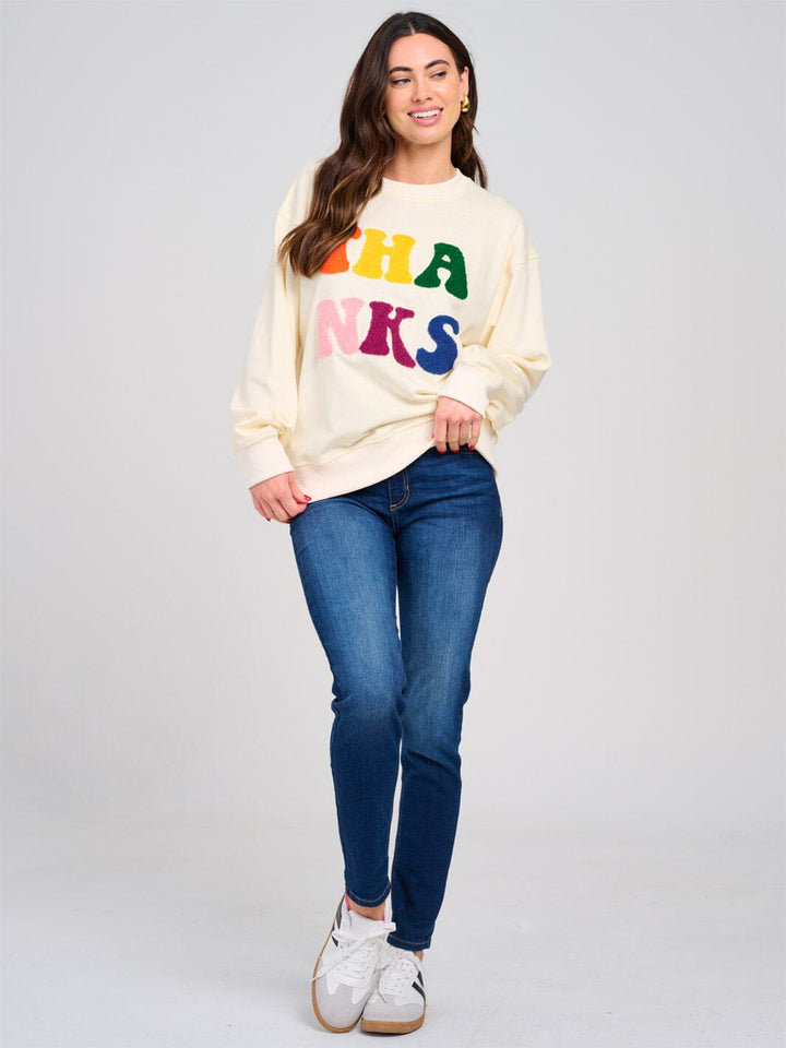 WOMEN'S LONG SLEEVE GRAPHIC PULLOVER SWEATER