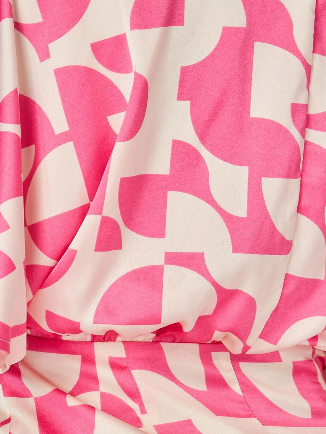 WOMEN'S SHORT SLEEVE SURPLICE MULTI PRINT MINI DRESS