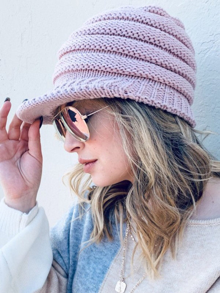 WOMEN'S PONY TAIL BEANIE CAP