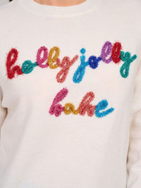 WOMEN'S LONG SLEEVE GRAPHIC PULLOVER SWEATER