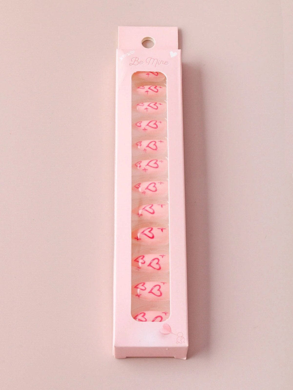 PROFESSIONAL QUALITY PRESS ON HEART PRINT NAILS