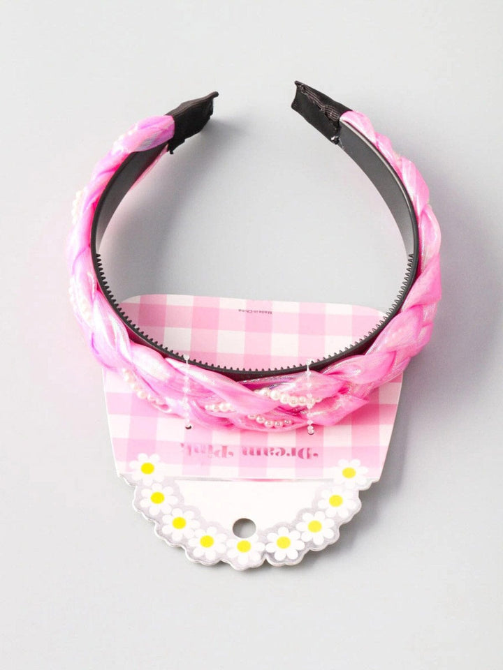 FASHION PINK PEARL SHIMMER HEADBAND