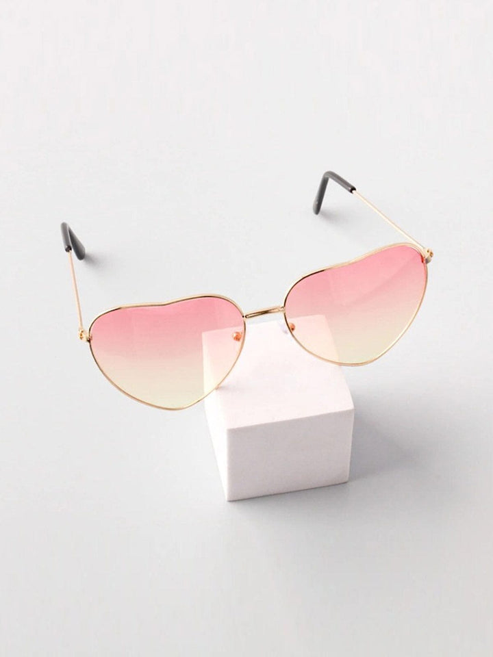 FASHION HEART SHAPE PINK SUNGLASSES