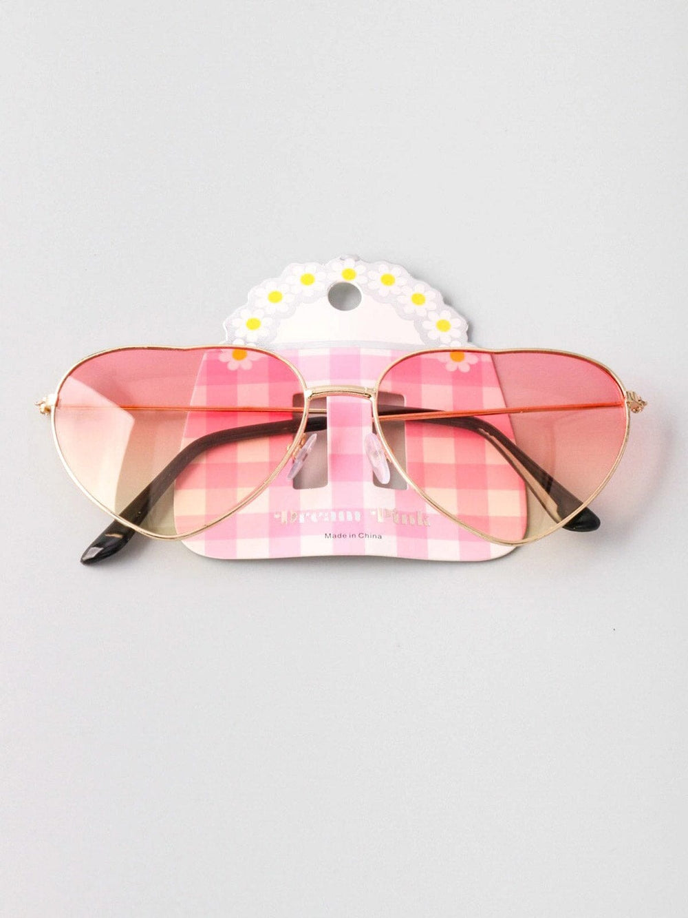 FASHION HEART SHAPE PINK SUNGLASSES