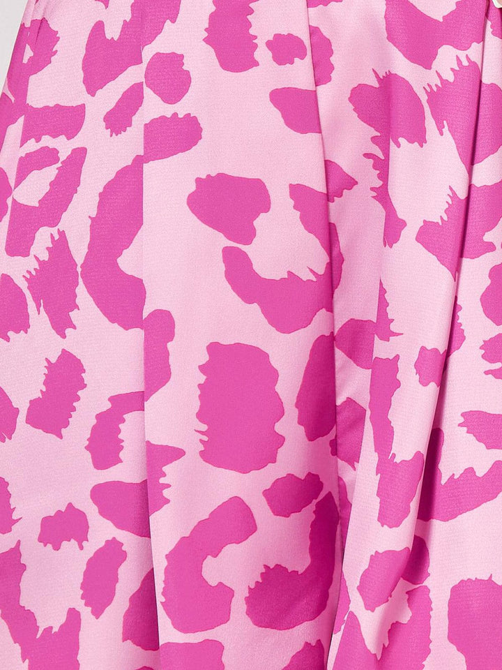 WOMEN'S SHORT SLEEVE SURPLICE FRONT POCKETS ANIMAL PRINT ROMPER