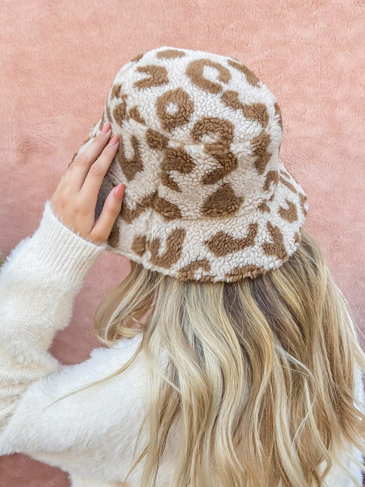 WOMEN'S ANIMAL PRINT SHERPA BUCKET HATS