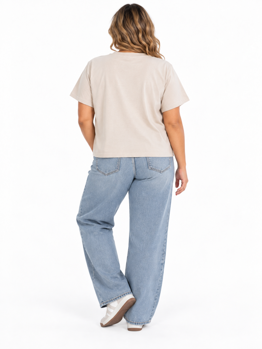 PLUS SIZE SHORT SLEEVE SOLID BASIC TOP