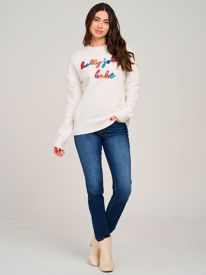 WOMEN'S LONG SLEEVE GRAPHIC PULLOVER SWEATER